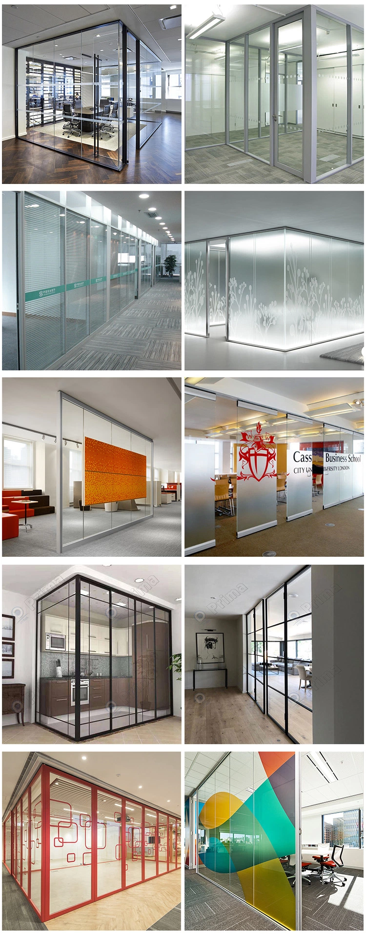 2023 Wall Glass Partition Walls Panel New Model Stained Glass